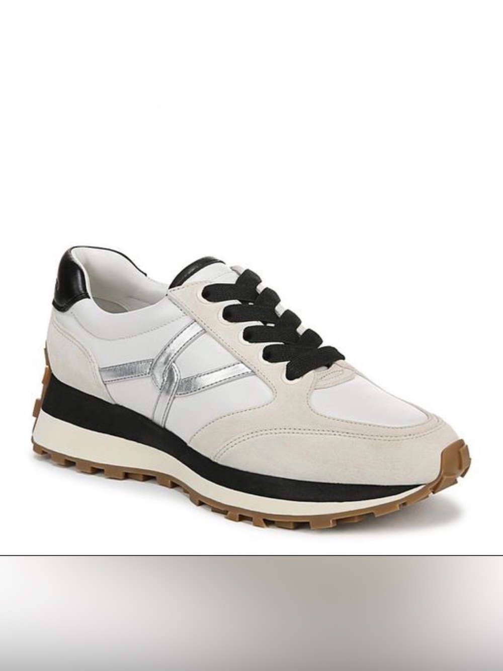 Veronica Beard ValentinaSneaker White and Silver sold out $330 size 8.5M